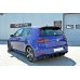 Накладка сплиттер центральная на задний бампер Вар2 на Volkswagen Golf VII R рестайл